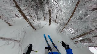 FRESH SNOW in the WOODS at MONT TREMBLANT!