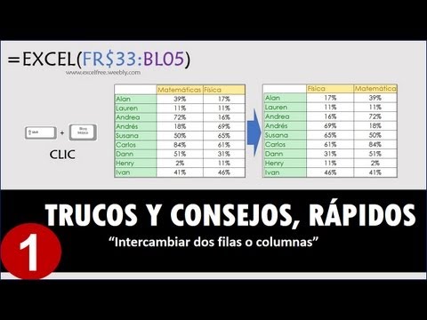 Video: Cómo Cambiar Columnas En Excel