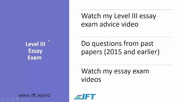 Level III CFA: Study Advice - March 2019