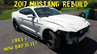 Rebuilding A Wrecked 2017 Mustang GT Part 1