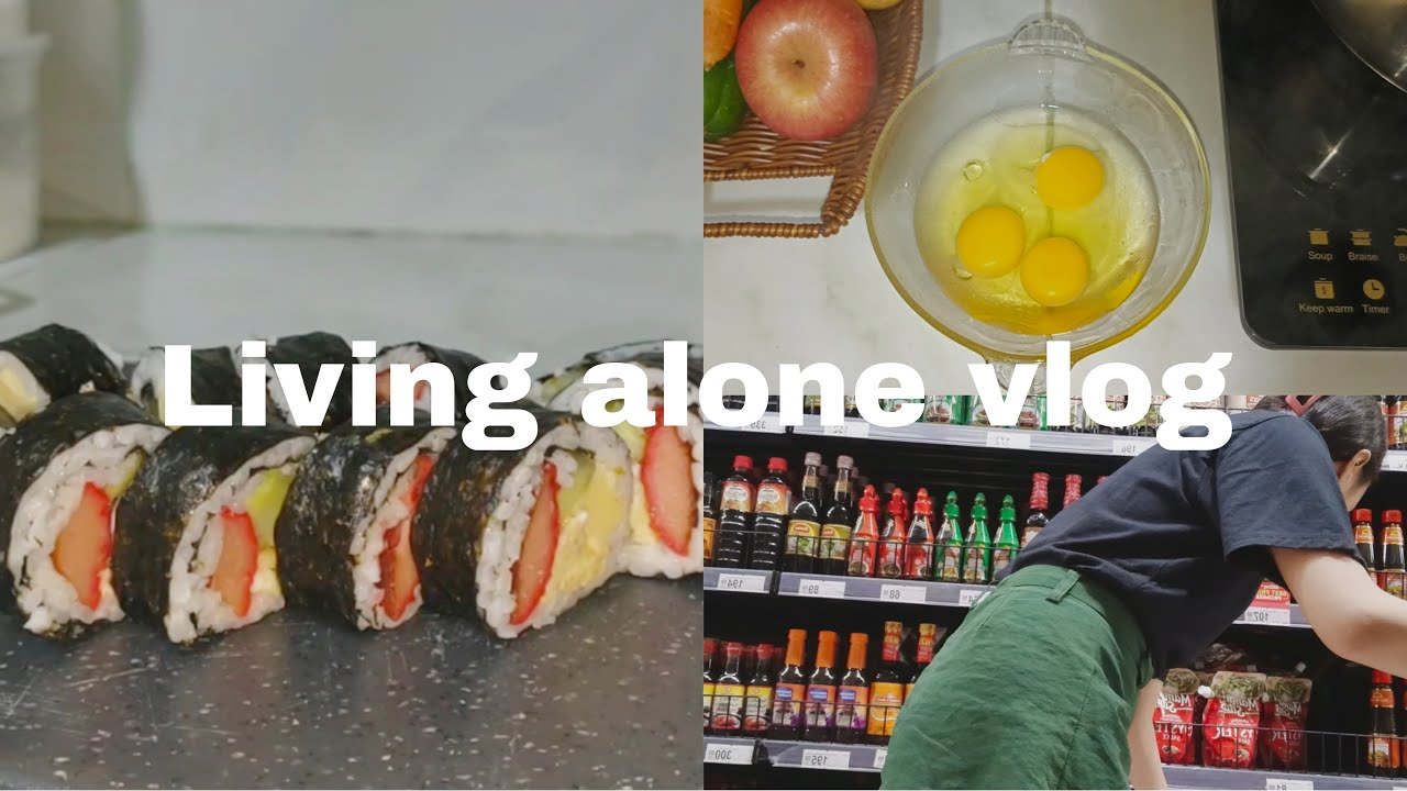 Living alone in PH 🇵🇭 | grocery run 🛒, local market shopping, vegetable sushi🍣, kdrama 💻 | Ep.3