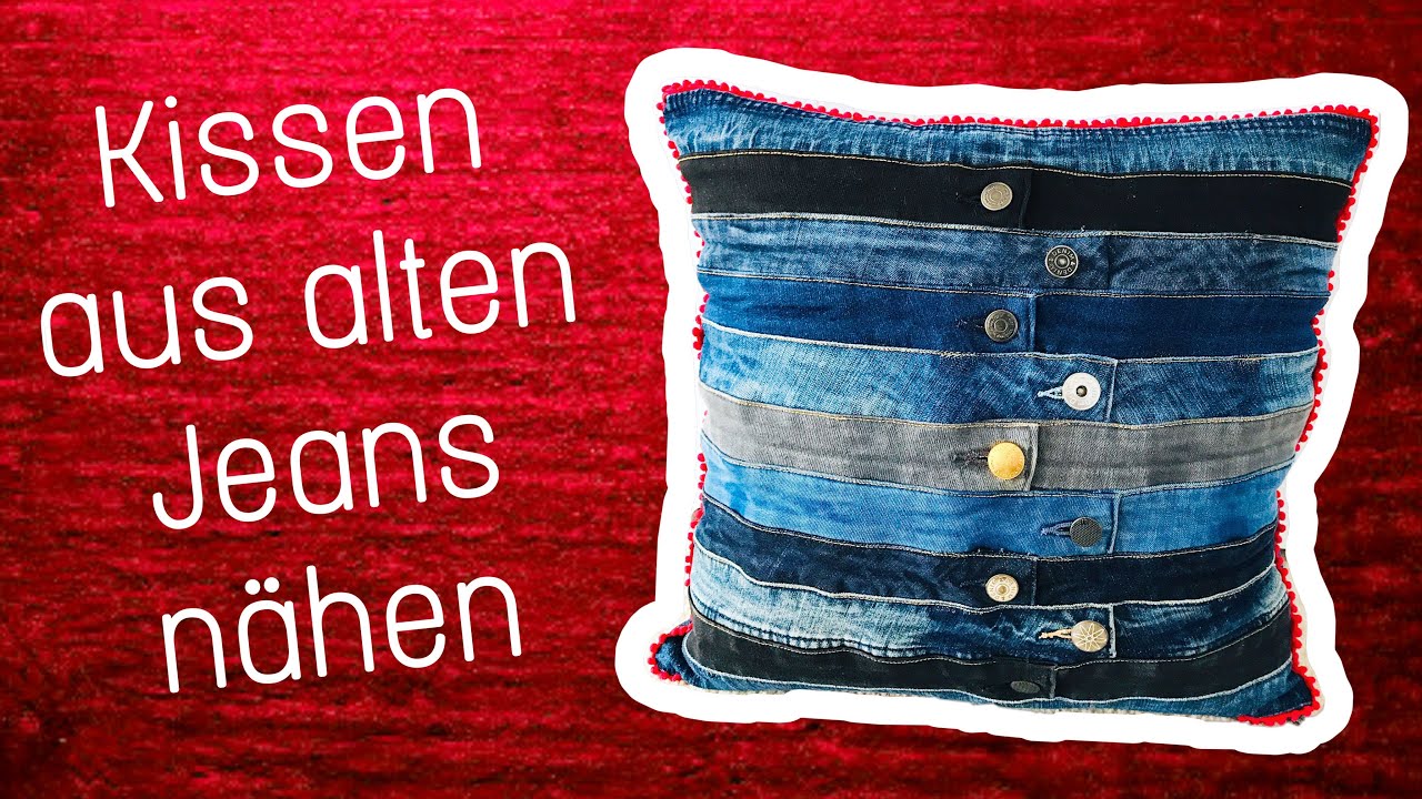 Cooles Kissen aus alten Jeans nähen | RECYCLED