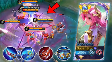BENEDETTA VOLLEDIGE ECHTE SCHADE BUILD & EMBLEM 2025!! 🔥 NIEUWE META? | MOBIELE LEGENDES