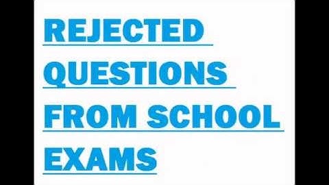 Rejected Questions from School Exams. Mock the Week & Whose Line Is It Anyway game.