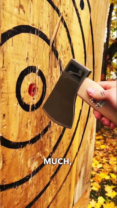 How to throw an axe in 30 seconds or less 🪓 #shorts #watl #howto #axethrowing #trickshots