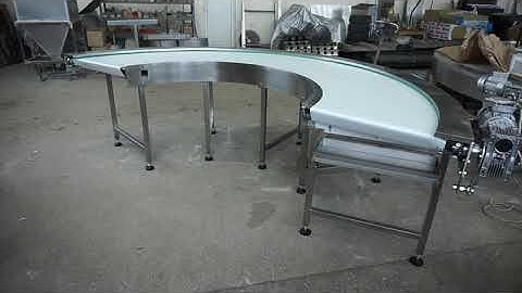 180 degree curved belt conveyor / 180° лентов завой