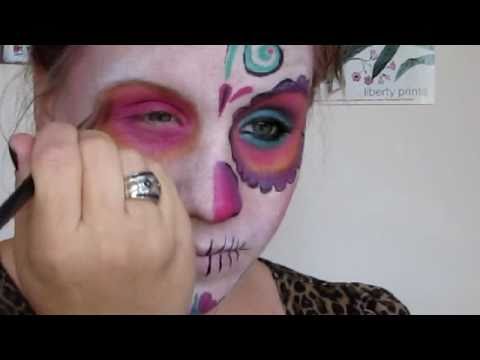 Day of the Dead (Da de los Muertos) Sugar Skull Halloween Make-up PART 1