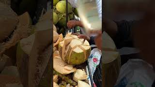 Fresh coconut cutting skill! #shorts #streetfood #viral #fruit #coconut #explore