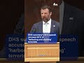 DHS Secretary accuses NYC of protecting terrorists in 9/11 speech