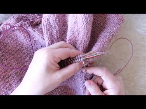 Maske sammen (Kitchener Stitch / grafting / weaving)