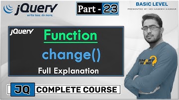 Change() function in JQuery in hindi for Beginners by smart mind  #23