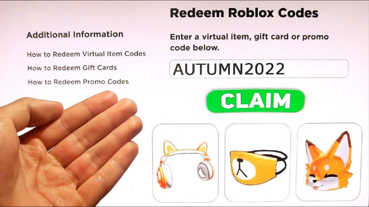 5 *NEW* Roblox PROMO CODES 2022 All FREE ROBUX Items in OCTOBER + EVENT