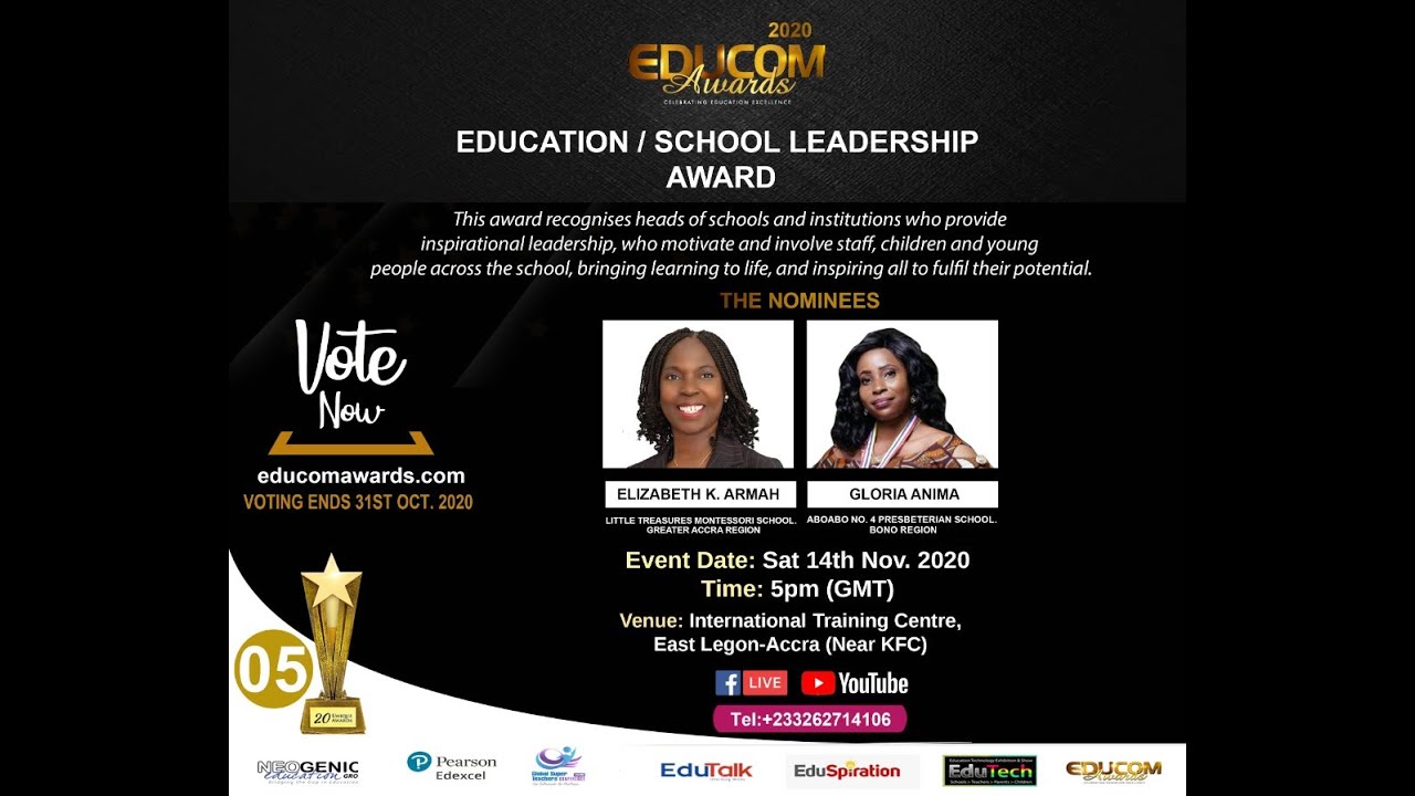 EDUCOM AWARDS 2020 – EDUCATION & SCHOOL LEADERSHIP