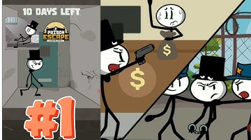 Prison Break: Stickman adventu - Gameplay Walkthrough Part 1 Tutorial: Day 1to10 (iOS, Android)
