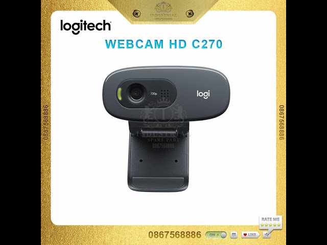 Webcam Logitech C270 HD Gọi Video, học online, họp trực tuyến, Webcam góc rộng với micro nét