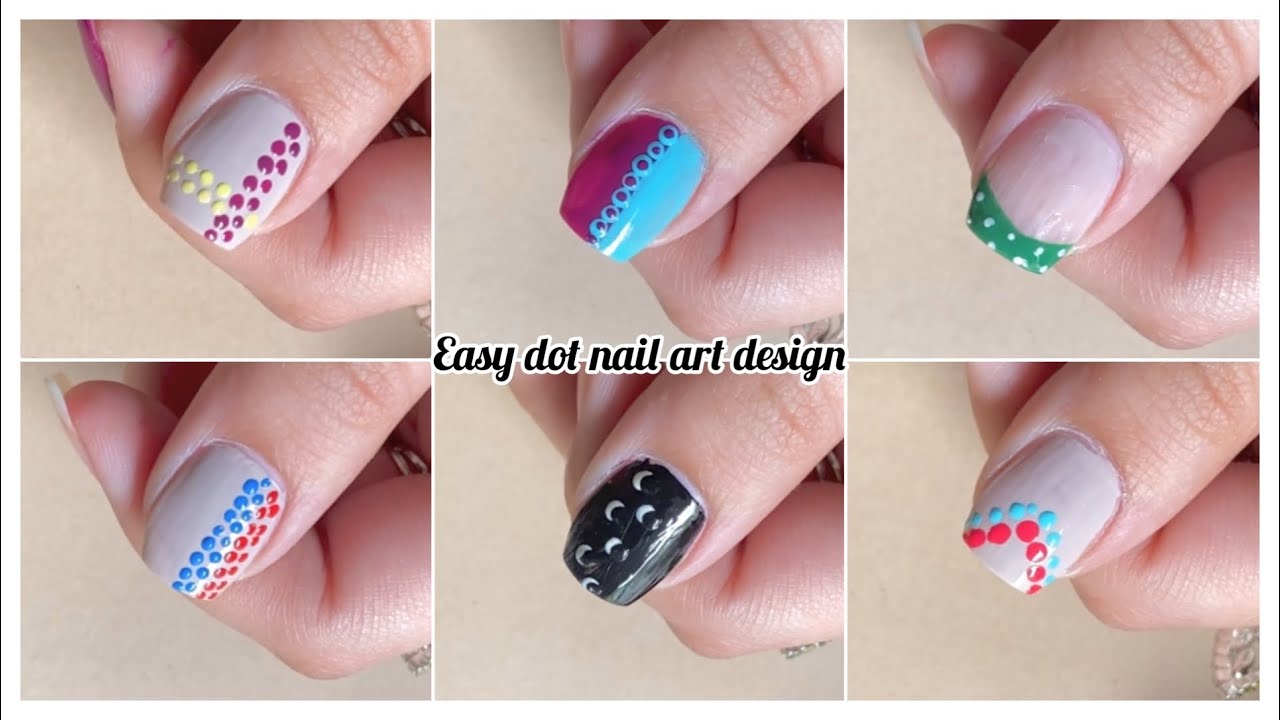 Easy nail art designs with dotting tools