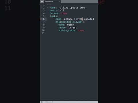 #Shorts Rolling Update Debian-like systems - Ansible module apt