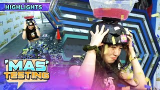 Ella Cruz tries to balance a bowl of slime on her head | It’s Showtime Mas Testing
