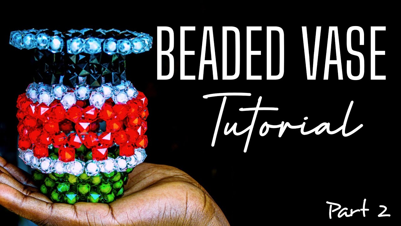 How to Make a Beaded Flower Vase Inspired by the Kenyan Flag 🇰🇪 | Simple DIY Tutorial (Part 2)