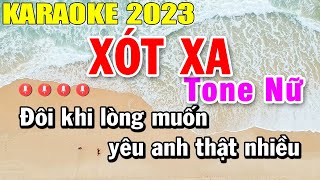 Xót Xa Karaoke Tone Nữ Nhạc Sống 2023 | Trọng Hiếu