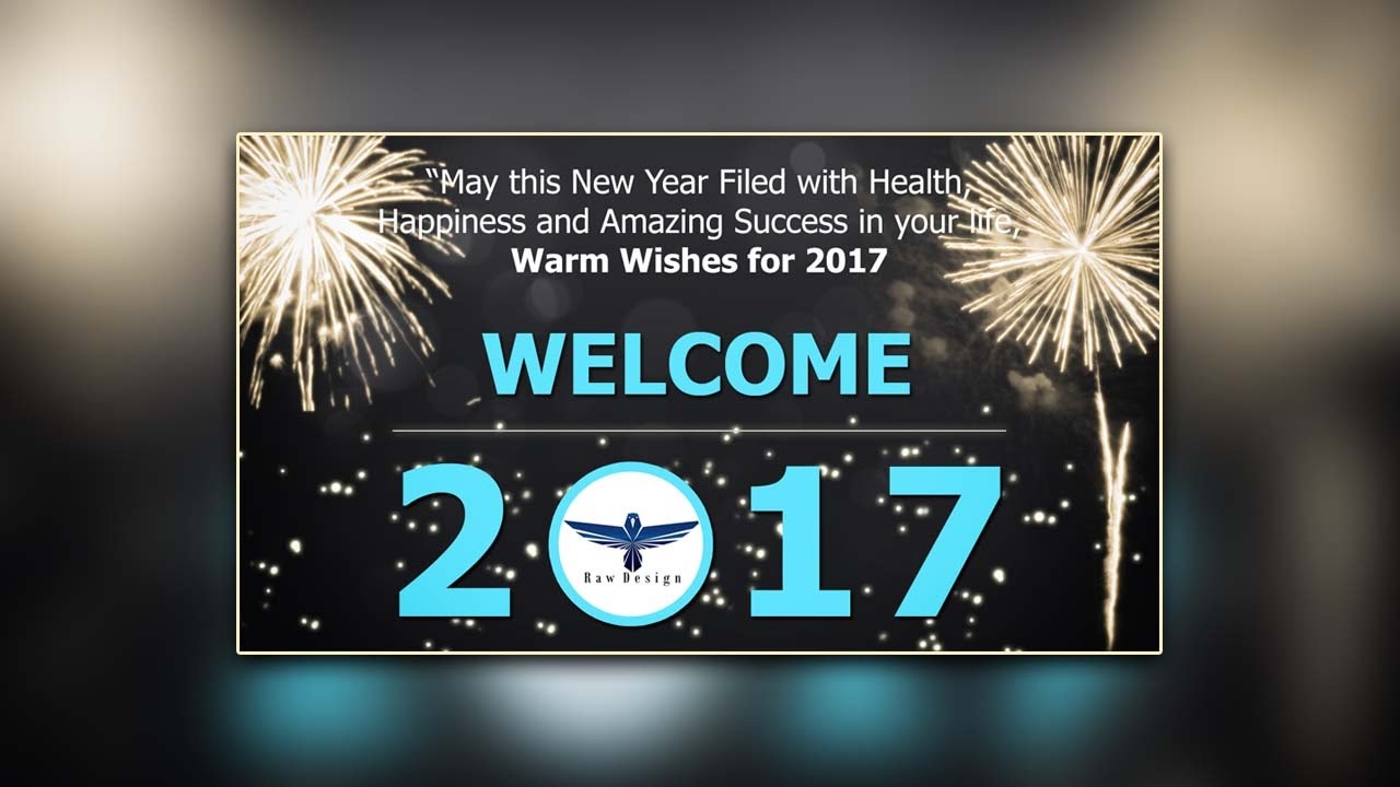 NEW YEAR GREETING CARD DESIGN | PHOTOSHOP TUTORIAL | SPEED ART 2017