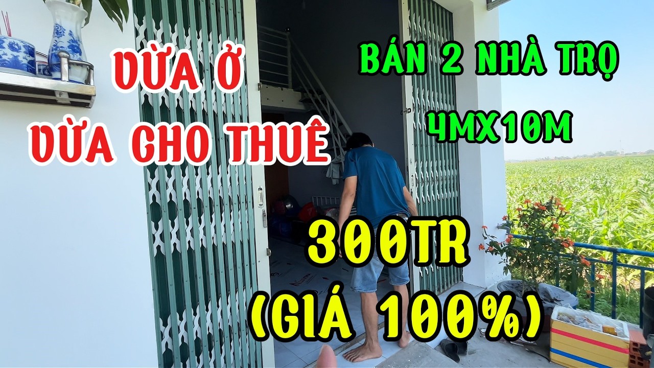 đúng 300tr Vừa ở, vừa lụm tiền hàng tháng. bán 1 cặp nhà trọ 4x10m, bao sang tên. về hóc môn gần xịt