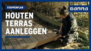 Houten terras op piketpalen aanleggen in 10 stappen | GAMMA België