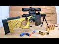 Shell ejecting realistic gold awm sniper toy gun