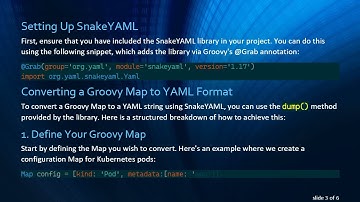 How to Convert a Groovy Map to a YAML String Using SnakeYAML