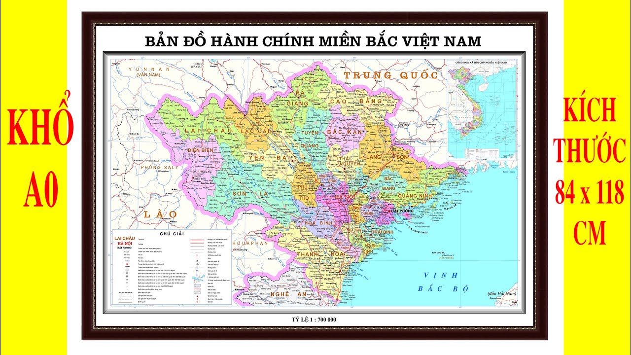 Bản Đồ Hành Chính Miền Bắc Việt Nam A0 - Youtube