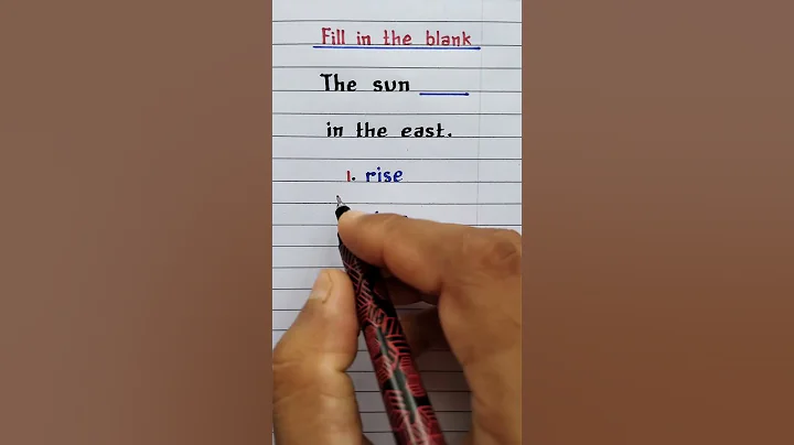 Fill in the blank | The sun ___ in the east. ( rise / rises ) | #grammar | Present Indefinite Tense