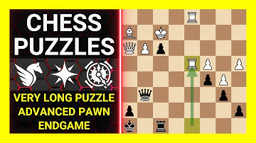 Chess Puzzles to Practice. Themes: Very long puzzle, Advanced pawn, Endgame. Learn Chess
