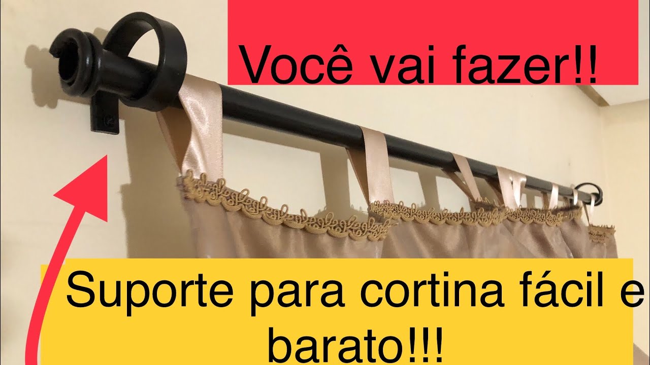 Suporte para cortina mais fácil e lindo do mundo !
