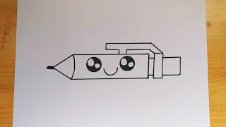 رسم سهل/تعليم رسم قلم حبر للاطفال/Cute ink pen drawing