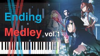 Video thumbnail of "DARLING in the FRANXX ENDING MEDLEY vol.1 - Piano tutorial + sheets"