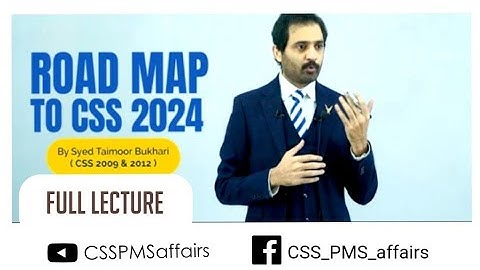 ROAD MAP TO CSS 2024 BY SYED TAIMOOR BUKHARI