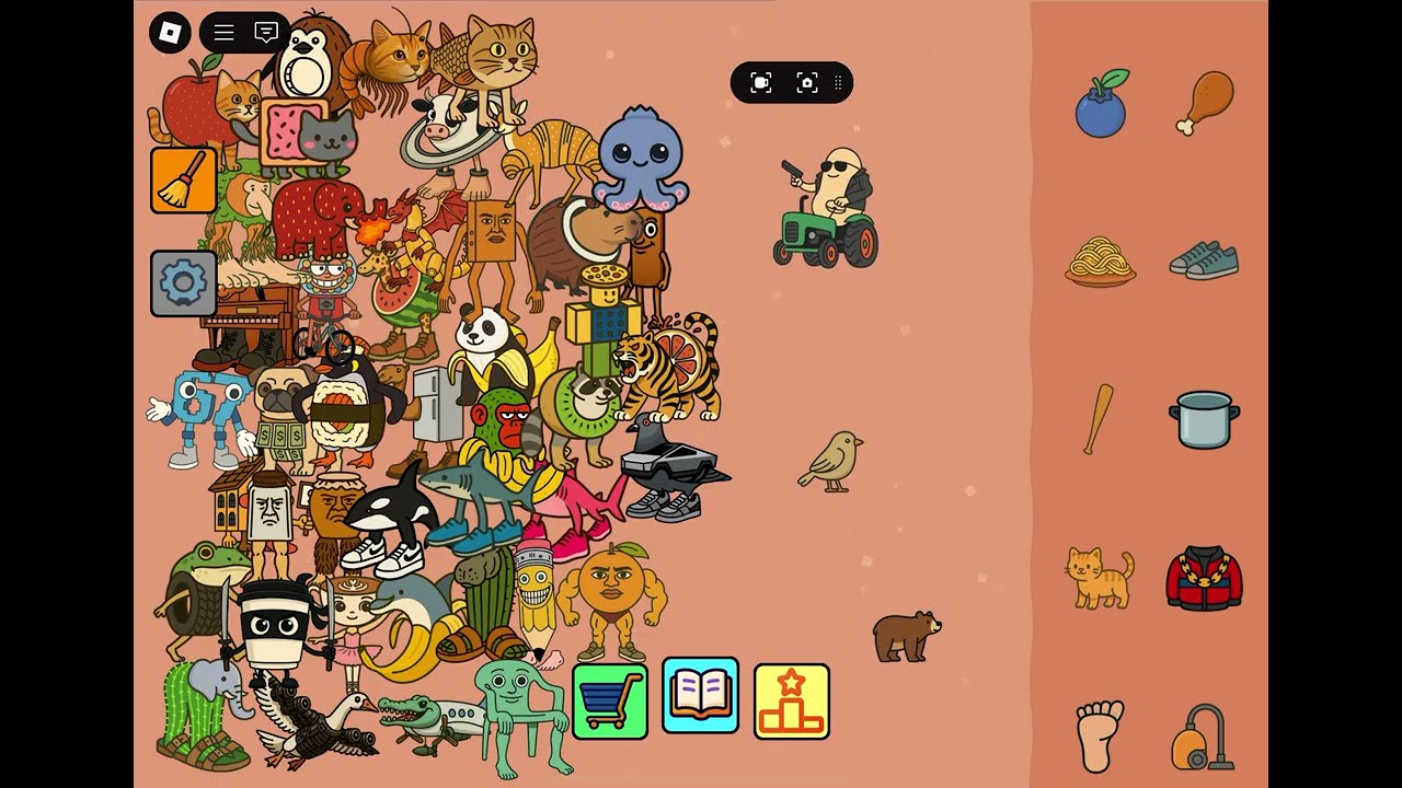 I combined objects to make brainrots 