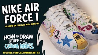drawing on nike air force 1