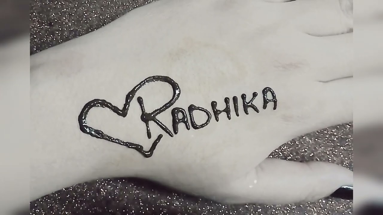 Radhika Name Tattoo video • Girl Name Tattoo • Name Tattoo - YouTube
