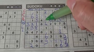 (#8401) Sunday Three Stars Sudoku puzzle. Bonus Extra edition 04-21-2024 Extra part 1 of 4