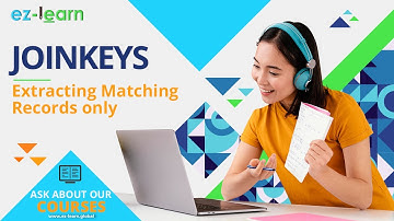 SORT - Joinkeys - Matching 2 Input files based on a Key and extracting Matching records only