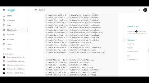 Solution to Kaggle House Price Competition - Label Encoding