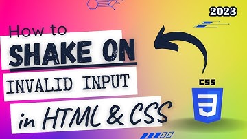 How to Shake on Invalid Input using HTML and CSS || CSS Animation Project