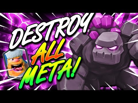 No One Expects This New Golem Deck Dominates In Clash Royale Youtube