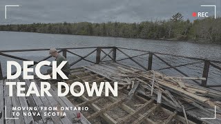 Cabin Living Nova Scotia  Deck Tear Down, Ice Cream Making and some decor!