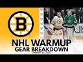 NHL Warmup &amp; Gear Breakdown | Boston Bruins | Jeremy Swayman &amp; Joonas Korpisalo