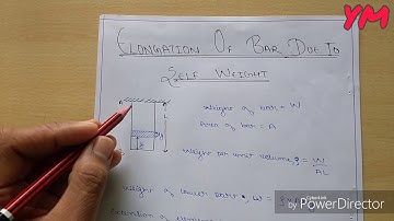 Strength Of Materials-Elongation of bar due to self weight (In Hindi).