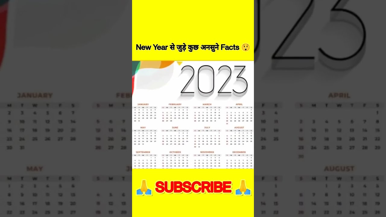 New Year 🤨से जुड़े कुछ अनसुने Facts 😲 
