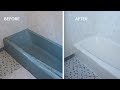 BEFORE & AFTER: How to Paint a Bathtub and Clean It. Does It Last?? - Thrift Diving