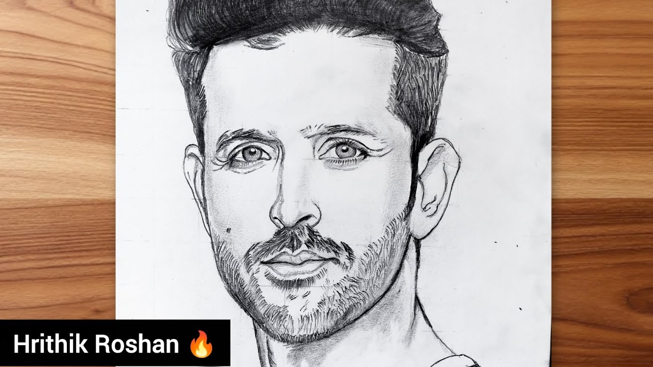 Hrithik Roshan Realistic Pencil Sketch | 3 Min Timelapse Drawing ✏️🔥